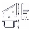 CHIMA koncovka bez otvoru VÝPRODEJ Koncovka profilu pro LED pásky bez otvoru, materiál ABS, povrch šedá, 2ks v balení, rozměry 20x10x7mm náhled 2
