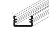 BORAGO PROFIL 12,2x7mm Přisazený profil pro LED pásky, materiál hliník, povrch černý, max šířka LED pásků w=8mm, rozměry 12,2x7mm, l=2000mm náhled 2