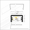 BORAGO PROFIL 12,2x7mm Přisazený profil pro LED pásky, materiál hliník, povrch černý, max šířka LED pásků w=8mm, rozměry 12,2x7mm, l=2000mm náhled 7