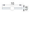 DNA 10x0,8mm VÝPRODEJ Nasouvací difuzor k profilu pro LED pásky, materiál polykarbonát PC/PP, povrch čirá, propustnost 93%, rozměry 10x0,8mm, l=2000mm náhled 4