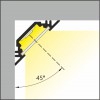 BIDENT profil Rohový profil pro LED pásky sklon 45°, materiál hliník, povrch bílý, max šířka LED pásků w=10mm, rozměry 17,8x17,8mm, l=4000mm náhled 10