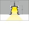 BASSIA profil Vestavný, zápustný profil pro LED pásky, materiál hliník, povrch černý, max šířka LED pásků w=10mm, rozměry 23,4x19mm, l=4000mm náhled 11