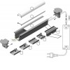 BASSIA profil Vestavný, zápustný profil pro LED pásky, materiál hliník, povrch černý, max šířka LED pásků w=10mm, rozměry 23,4x19mm, l=4000mm náhled 19