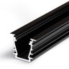 BASSIA profil Vestavný, zápustný profil pro LED pásky, materiál hliník, povrch černý, max šířka LED pásků w=10mm, rozměry 23,4x19mm, l=4000mm náhled 1