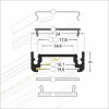 CHENO profil PŘISAZENÝ Přisazený profil pro LED pásky, materiál hliník, povrch surový, max šířka LED pásků w=14mm, rozměry 24x9mm, l=2000mm náhled 7