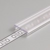 DIFUZOR NA KLIP w=17,6mm Difuzor k profilu pro LED pásky nacvakávací, hranatý, materiál PMMA, povrch čirá, propustnost 93%, rozměry 17,6x4mm, l=2000mm náhled 1