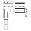 CHENO spojka 14 Spojka profilu pro LED pásky, horizontální, rohová 90°, materiál hliník, povrch elox, rozměry 50x50x20,5mm náhled 2