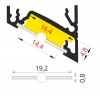 CHIMA PROFIL 14, 24x19,4mm Přisazený, rohový profil pro LED pásky, sklon 60° nebo 30°, materiál hliník, povrch bílý, max šířka LED pásků w=14mm, rozměry 24x19,4mm, l=4000mm náhled 8