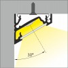 CHIMA PROFIL 14, 24x19,4mm Přisazený, rohový profil pro LED pásky, sklon 60° nebo 30°, materiál hliník, povrch bílý, max šířka LED pásků w=14mm, rozměry 24x19,4mm, l=4000mm náhled 16