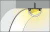 PIA profil Přisazený, obloukový profil pro LED pásky, materiál hliník, povrch elox šedostříbrný mat, max šířka LED pásků w=12mm, rozměry 20x3,3mm, l=4000mm náhled 16