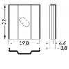 DRŽÁK profilu ZAHLOUBENÝ Držák profilu pro LED pásky, zahloubený, materiál kov, povrch nerez, 2ks v balení, rozměry 19,8x22x3,8mm náhled 2