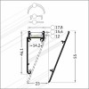 FERULIA profil Nástěnný, trojúhelníkový profil pro LED pásky, materiál hliník, povrch elox šedostříbrný mat, max šířka LED pásků w=12mm, rozměry 46,1x23mm, l=4000mm, svítí nahoru, nebo dolů náhled 5