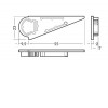 DRUHO koncovka oblouková 23x55x7mm Koncovka profilu pro LED pásky, oblouková, materiál ABS, povrch bílá, rozměry 23x55x7mm. náhled 4
