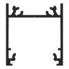 FICARIA PROFIL, 23x25,1mm Přisazený, závěsný profil pro LED pásky, materiál hliník, povrch elox šedostříbrný mat, max šířka LED pásků 20mm, rozměry 23x25,1mm, l=2000mm náhled 3