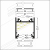 FICARIA PROFIL, 23x25,1mm Přisazený, závěsný profil pro LED pásky, materiál hliník, povrch elox šedostříbrný mat, max šířka LED pásků 20mm, rozměry 23x25,1mm, l=2000mm náhled 11