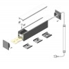 FICARIA PROFIL, 23x25,1mm Přisazený, závěsný profil pro LED pásky, materiál hliník, povrch elox šedostříbrný mat, max šířka LED pásků 20mm, rozměry 23x25,1mm, l=2000mm náhled 22