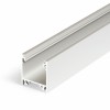 FICARIA PROFIL, 23x25,1mm Přisazený, závěsný profil pro LED pásky, materiál hliník, povrch elox šedostříbrný mat, max šířka LED pásků 20mm, rozměry 23x25,1mm, l=2000mm náhled 1