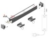 SYTHIA profil Přisazený, profil pro LED pásky, povrch černý, max šířka LED pásků w=10mm, rozměry 12x12mm, l=4000mm náhled 11