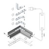 FUMARIA profil Rohový vestavný profil pro LED pásky pro osvětlení podél stěny místnost, materiál hliník, povrch elox, max šířka LED pásků w=14mm, rozměry 33,4x24,9mm, l=4000mm, svítí dolů náhled 12