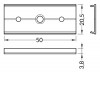 MONTÁŽNÍ spojka T Montážní spojka profilu, materiál hliník, povrch surový, rozměry 50x20,5x3,8mm náhled 2