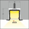 CANATIA profil Vestavný, zápustný profil pro LED pásky, materiál hliník, povrch surový, max šířka LED pásků w=10mm, rozměry 12x18,8mm, l=4000mm náhled 10