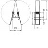 JOVISIA DRŽÁK S PRUŽINOU Držák profilu s pružinou, materiál nerez, povrch broušený, 2ks v balení, rozměry 42,3x25x67mm náhled 2