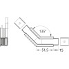 FICARIA spojka VESTAVNÝ profil 135 Spojovací komponent profilu, horizontální, 135°, materiál hliník+polykarbonát PC, povrch černá, rozměry 51,5x15mm náhled 1