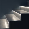 DOPA 41,4x24mm Profil pro LED pásky pro osvětlení schodiště, materiál hliník, povrch elox šedostříbrný, max šířka LED pásků w=10mm, rozměry 41,4x24mm, délka l=4050mm náhled 4