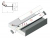 POSET D 35,2x28,6mm Profil pro LED pásky pro přímé osvětlení v sádrokartonu, materiál hliník, povrch elox šedostříbrný, max šířka LED pásků 12mm, rozměry 35,2x28,6mm, délka l=4050mm. náhled 5