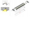 MER asymetrický 26x11,5mm Vestavný, ASYMETRICKÝ, profil pro LED pásky, materiál hliník, povrch černá, max šířka LED pásků w=10mm, rozměry 26x11,5mm, délka l=4000mm. náhled 6