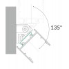 NUPHAR PROFIL 38 WALL 38x33,4mm Nástěnný profil pro LED pásky, materiál hliník, povrch černý, max šířka LED pásků w=30mm, boční úchyt LED pásků, rozměry 38x33,4mm, l=2000mm náhled 5