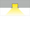 NUPHAR profil 44 DEEP RECESSED Vestavný, zápustný profil pro LED pásky, materiál hliník, povrch bílý, max šířka LED pásků w=30mm, rozměry 44,4x24mm, l=2000mm náhled 4