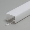 DCSQ 33,4x26mm Difuzor k profilu pro LED pásky nacvakávací, čtvercový, materiál PMMA, povrch opál, propustnost 70%, rozměry 33,4x26mm, l=2000mm náhled 1