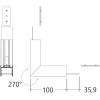 NUPHAR 02 spojka 270 Spojovací komponent profilu, vertikální, 270°, materiál hliník+polykarbonát PC, povrch elox, rozměry 100x35,9mm náhled 1