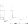 NUPHAR 07 spojka 270 Spojovací komponent profilu, vertikální, 270°, materiál hliník+polykarbonát PC, povrch bílá, rozměry 100x35,9mm náhled 1