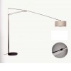 BALANCE Stojací lampa základna kov, povrch chrom lesk, klobouk textil bílá, pro žárovku pro žárovku 3x70W, E27, 230V, IP20, h=2100mm, rameno 2600mm, stmívač na kabelu náhled 1