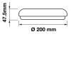 NEBEL RD IP44 VÝPRODEJ Stropní svítidlo, kruhové, základna plast, povrch bílá, difuzor plast opál, LED 25W, neutrální 4000K, 2000lm, Ra80, 230V, do koupelny IP44, d=300mm, h=50mm náhled 3