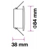 IXI 1x35W GU10 IP54 KRUH VÝPRODEJ Stropní, vestavné bodové, svítidlo, těleso hliník, povrch nikl, difuzor sklo opál, pro žárovku 1x35W, GU10 ES50, IP54/IP20, tř.1, rozměry d=84mm, h=38mm náhled 2