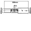 Adaptér pro veřejné osvětlení 62mm/48mm VÝPRODEJ Adaptér, redukce pro instalaci svítidla veřejného osvětlení na stožár, nebo výložník, nastavitelný sklon, materiál hliník, povrch šedá tmavá, přechod d=60mm na d=48mm, l=344mm náhled 1