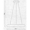 OLAK LED 105W stmívatelné Závěsné svítidlo, základna kov, povrch bílá, difuzor plast PC opál, LED 105W, teplá 3000K, 6300lm, přímé stmív, 230V, Ra80, IP20, tř.1, rozměry d=910mm, vč závěsu l=2000mm, lze zkrátit náhled 3