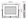 30W slim VÝPRODEJ Světlomet, venkovní reflektor, těleso hliník, povrch černá, krycí sklo čiré, LED 30W, 2550lm, teplá 3000K, Ra70, 230V, IP65, IK05, rozměry 185x163x26mm náhled 23