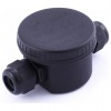 CA-BOX R 2x IP66 Spojovací, kabelová krabice, materiál plast černá, pro 2 kabely d=5-9mm, vodiče 3x0,5-2,5mm2, 230V, IP66, rozměry d=65mm, h=47mm náhled 1