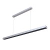 BRONO LED 30W+30W Závěsné svítidlo, těleso hliník, povrch bílá, LED 30W+30W, neutrální 4000K, 3300lm, 230V, IP20, tř.1, rozměry 1179x64x35mm, vč závěsu l=1200mm lze zkrátit, svítí nahoru/dolů náhled 1