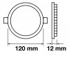 BERONIE LED 24W VÝPRODEJ Stropní, vestavné svítidlo, těleso hliník, povrch bílá, difuzor plast opál, LED 24W, teplá 3000K, 2000lm, 230V, IP20, tř.1, rozměry d=300mm, h=12mm náhled 2