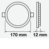 BERONIE LED 6W VÝPRODEJ Stropní, vestavné svítidlo, těleso hliník, povrch bílá, difuzor plast opál, LED 6W, neutrální 4000K, 420lm, 230V, IP20, tř.1, rozměry d=120mm, h=12mm náhled 3