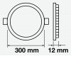 BERONIE LED 24W VÝPRODEJ Stropní, vestavné svítidlo, těleso hliník, povrch bílá, difuzor plast opál, LED 24W, teplá 3000K, 2000lm, 230V, IP20, tř.1, rozměry d=300mm, h=12mm náhled 5