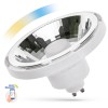 LED 10W ES111 smart TUYA LED žárovka bodová, bílá, 10W, GU10 ES111, 1050lm, pomocí app v telefonu Tuya WiFi, BT, lze nastavit teplotu CCT teplá 3000K - denní 6000K, stmívat, vyp/zap vyzař úhel 30°, Ra80, 230V, d=111mm, l=70mm náhled 1