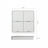 SS 4 ZigBee 3.0 Bezdrátový vypínač 4-tlačítkový Zigbee 3.0, kompatibilní smart systém Tuya, napájení baterie CR2430, IP20, plast bílá, rozměry 86x86x13mm, KU68 náhled 3