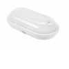 FULO O 20W, IP54, PIR, IK10 Stropní venkovní svítidlo, PIR senzor pohybu, záběr 120°, dosah 5m, čas svícení 2min, materiál plast bílá, dif plast opál, LED 20W, 2300lm, neutrální 4000K, 230V, IP54, IK10, tř.2, 270x145x75mm. náhled 1