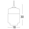 BLAKIRANGE MID 1x40W E27 Závěsné svítidlo, základna kov, těleso kov, povrch lak černá mat, difuzor sklo oranžová, pro žárovku 1x40W, E27, 230V, IP20, tř.1. rozměry sklo d=180mm, h=300mm, včetně závěsu l=1200mm, lze zkrátit náhled 2